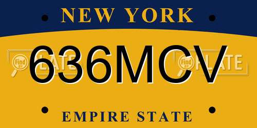 636MCV New York License Plate