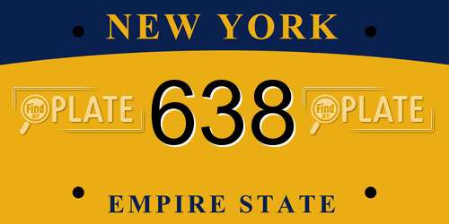 638 New York License Plate