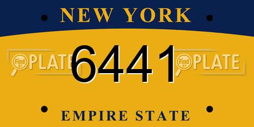 6441 New York License Plate