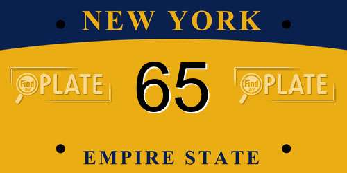 65 New York License Plate