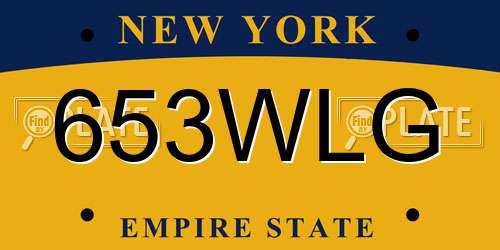 653WLG New York License Plate