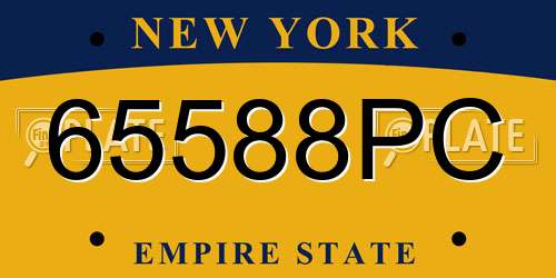 65588PC New York License Plate