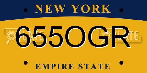 655OGR New York License Plate