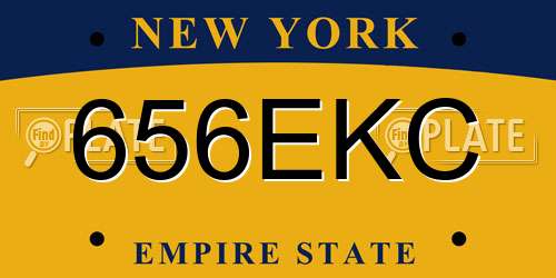 656EKC New York License Plate