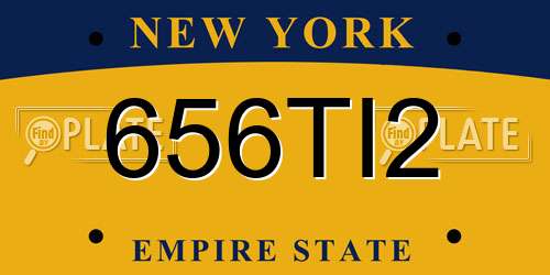 656TI2 New York License Plate