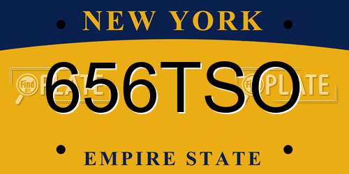 656TSO New York License Plate