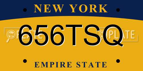 656TSQ New York License Plate