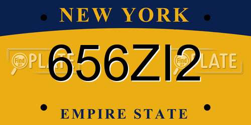 656ZI2 New York License Plate