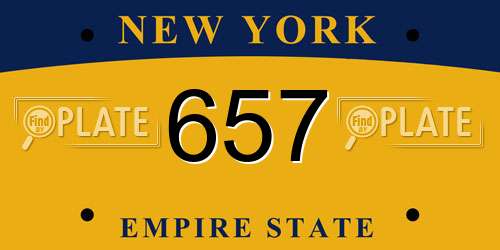 657 New York License Plate