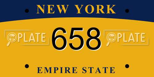 658 New York License Plate