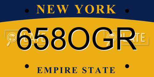 658OGR New York License Plate
