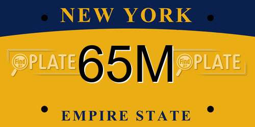 65M New York License Plate