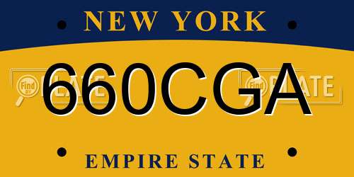 660CGA New York License Plate