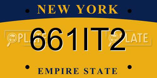661IT2 New York License Plate