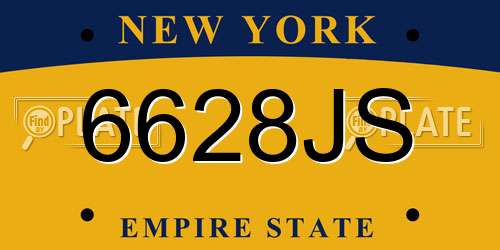 6628JS New York License Plate