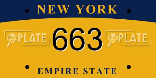 663 New York License Plate