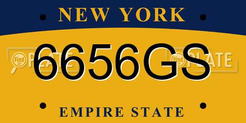 6656GS New York License Plate