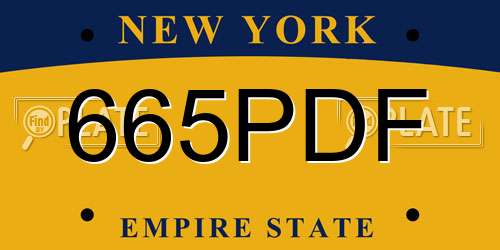 665PDF New York License Plate