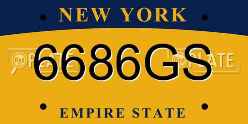 6686GS New York License Plate