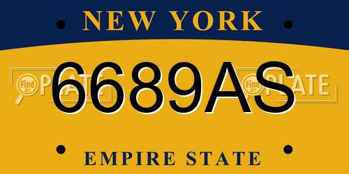 6689AS New York License Plate