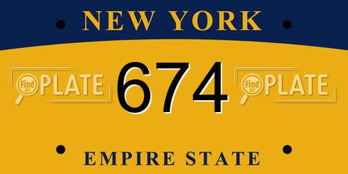 674 New York License Plate