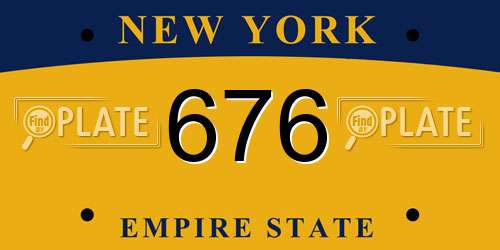 676 New York License Plate