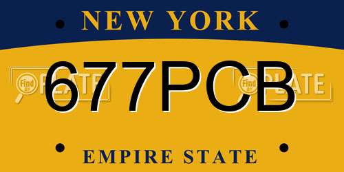677PCB New York License Plate
