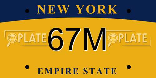 67M New York License Plate
