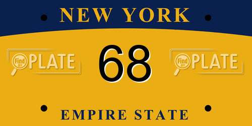 68 New York License Plate