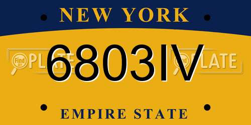 6803IV New York License Plate