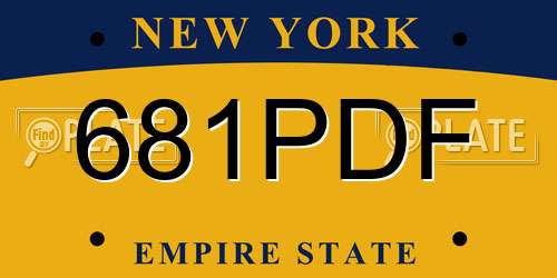 681PDF New York License Plate