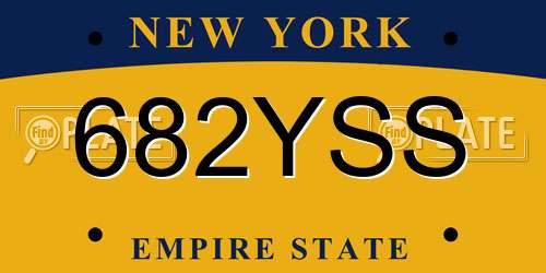 682YSS New York License Plate