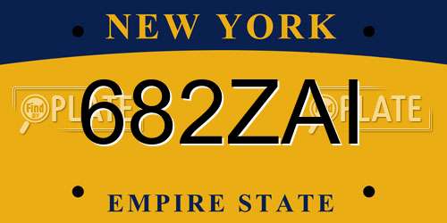 682ZAI New York License Plate