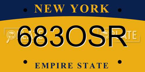 683OSR New York License Plate