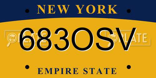 683OSV New York License Plate