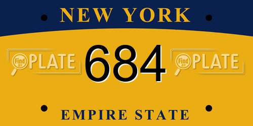 684 New York License Plate