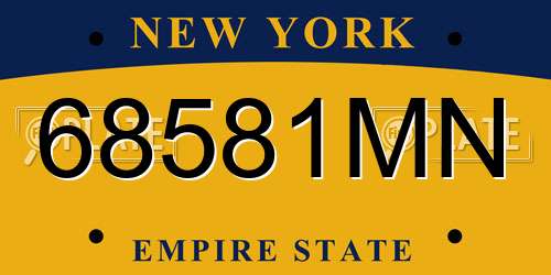 68581MN New York License Plate