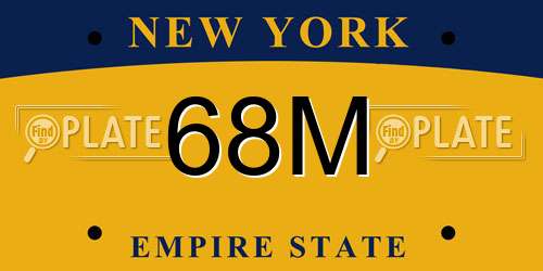 68M New York License Plate