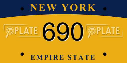 690 New York License Plate