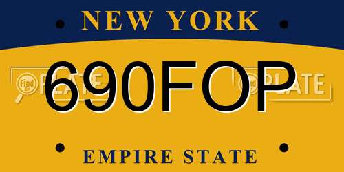 690FOP New York License Plate