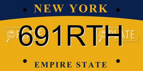 691RTH New York License Plate