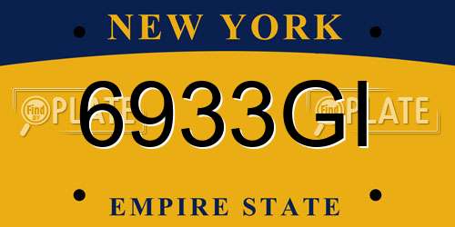 6933GI New York License Plate