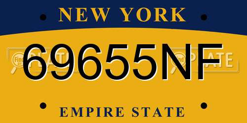 69655NF New York License Plate