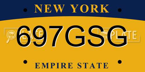 697GSG New York License Plate