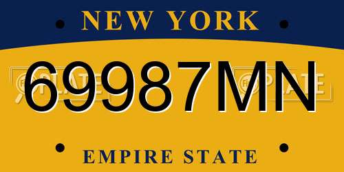 69987MN New York License Plate