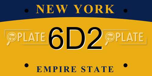 6D2 New York License Plate