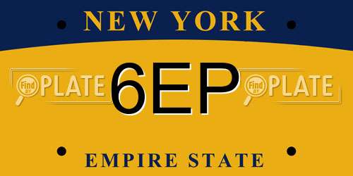 6EP New York License Plate