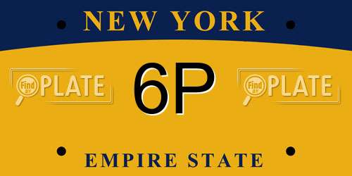 6P New York License Plate