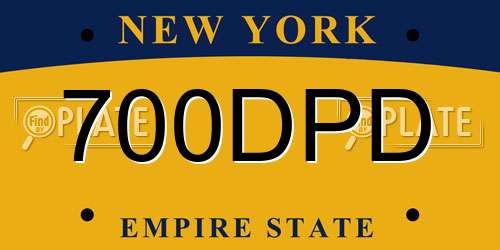 700DPD New York License Plate