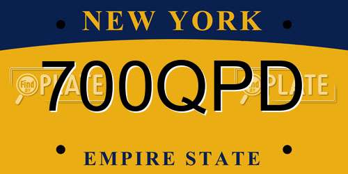 700QPD New York License Plate